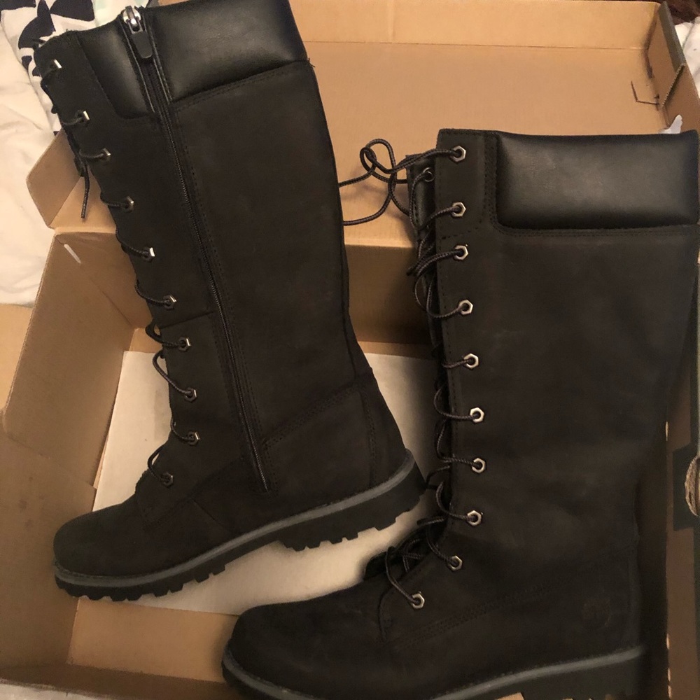 Black Tall Timberland Boots